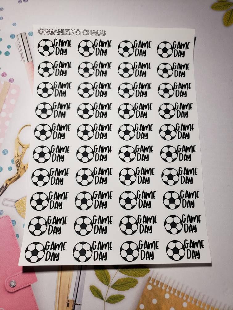 Soccer Planner Stickers, Game Day Planner Stickers