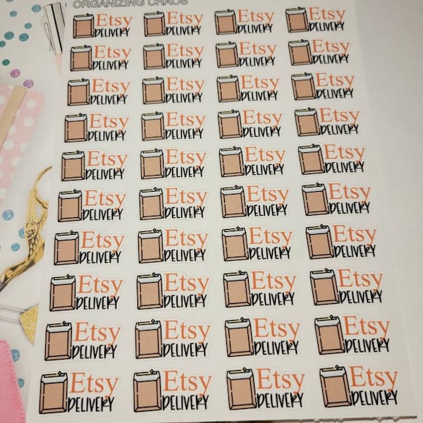 Etsy Delivery Planner Stickers,  Etsy Order Planner Stickers