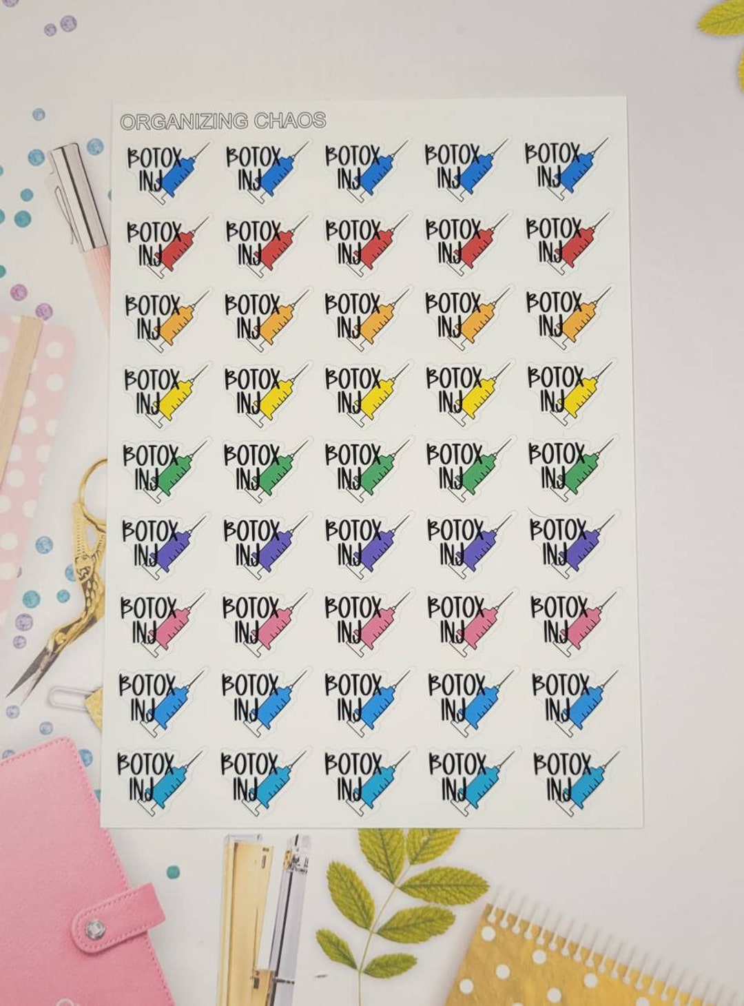 Botox Injection Planner Stickers - Etsy