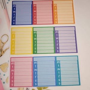 Weekly Trackers, Weekly Tracker Planner Stickers, Functional Planner Stickers