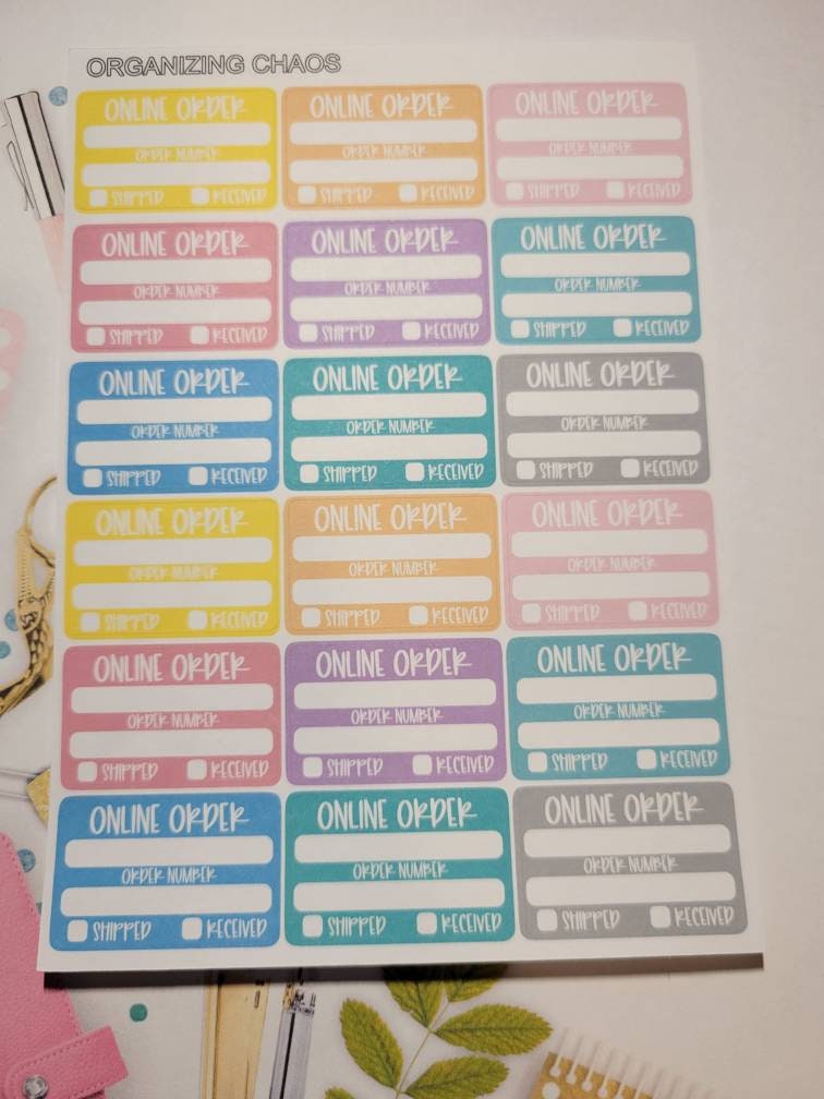 Online Order Tracker Planner Stickers - Etsy