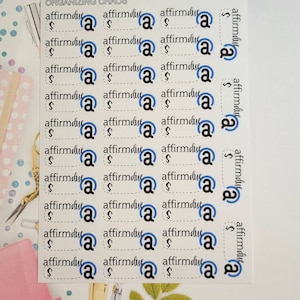 Affirm Due Planner Stickers, Affirm Inspired Planner Stickers