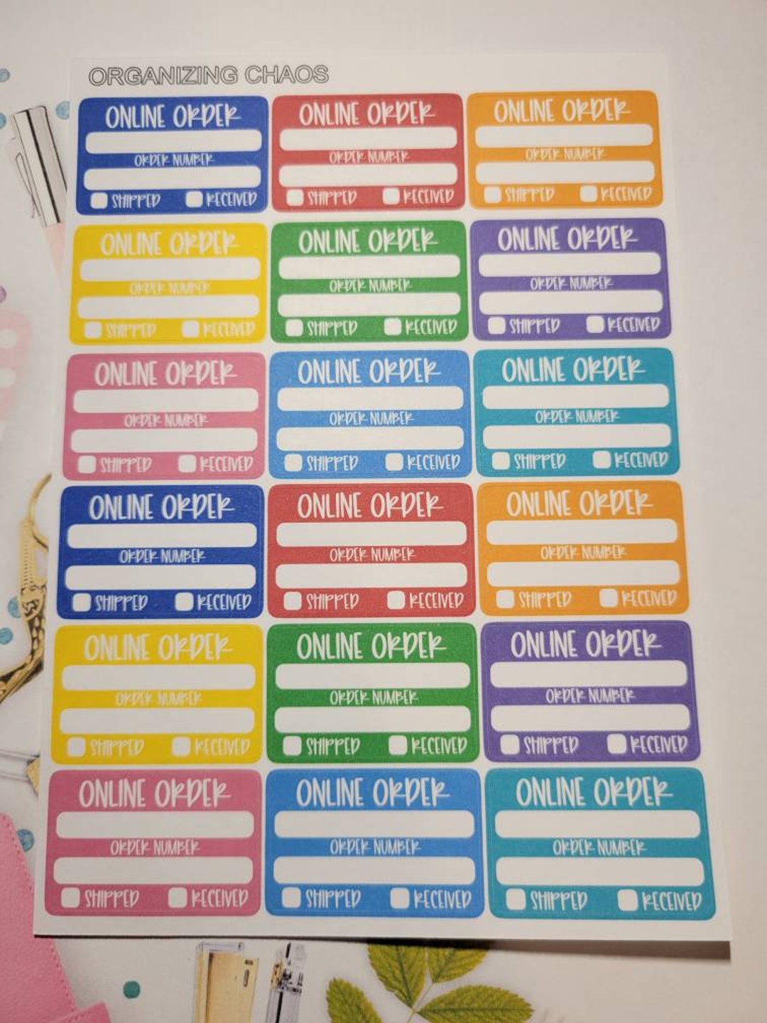 Online Order Tracker Planner Stickers - Etsy