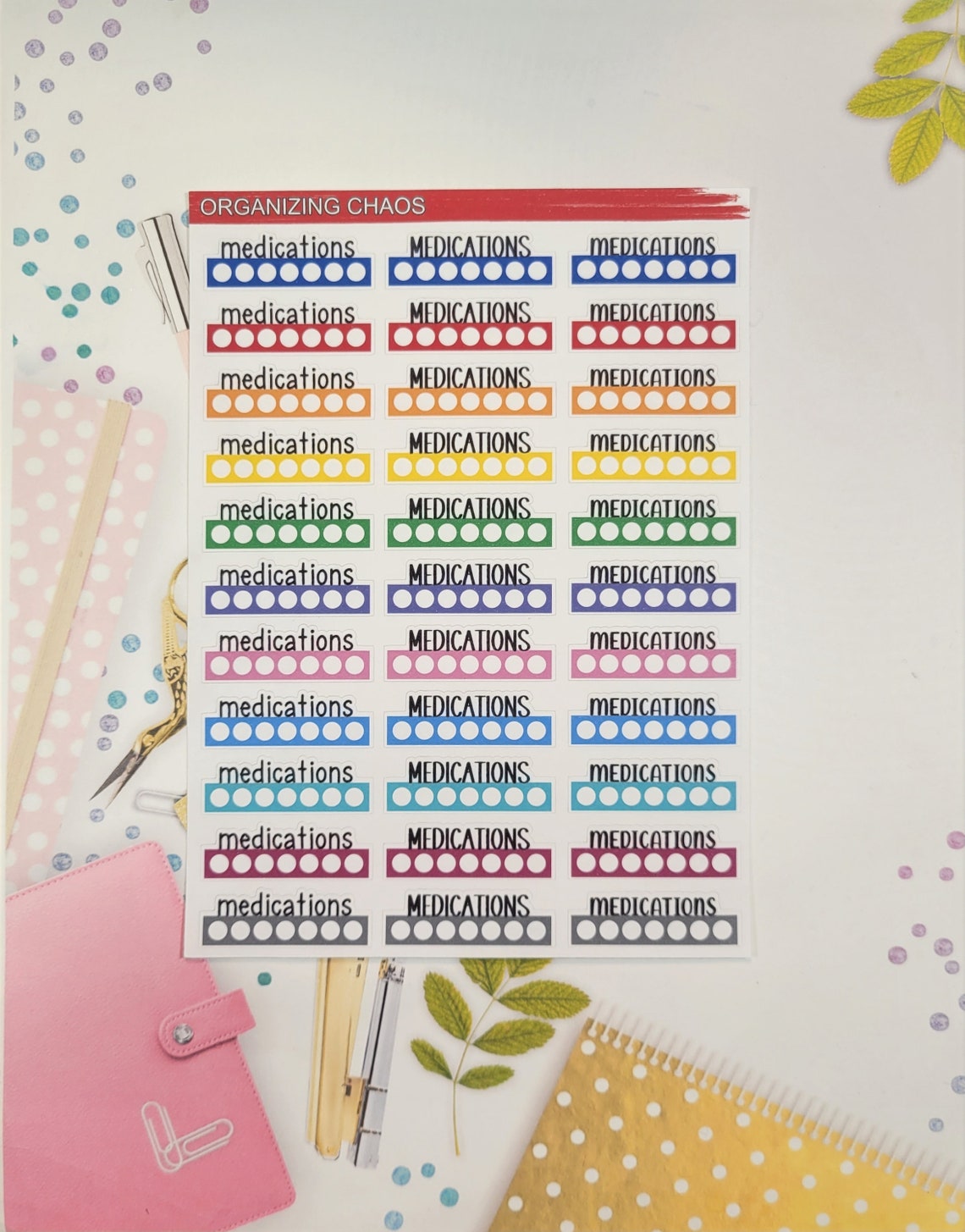 Medication File Sticker Medication Reminder Planner Stickers, Medication Tracker, Functional ...