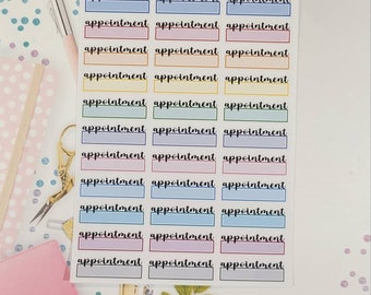 Appointment Labels, Functional Planner Stickers