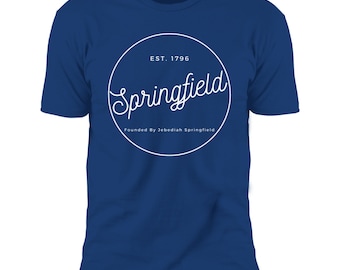 Springfield The Simpsons Short Sleeve Tee| Homer| Bart Simpson| plus size| unisex| TV series| comedy sitcom| gift ideas| classic| donuts