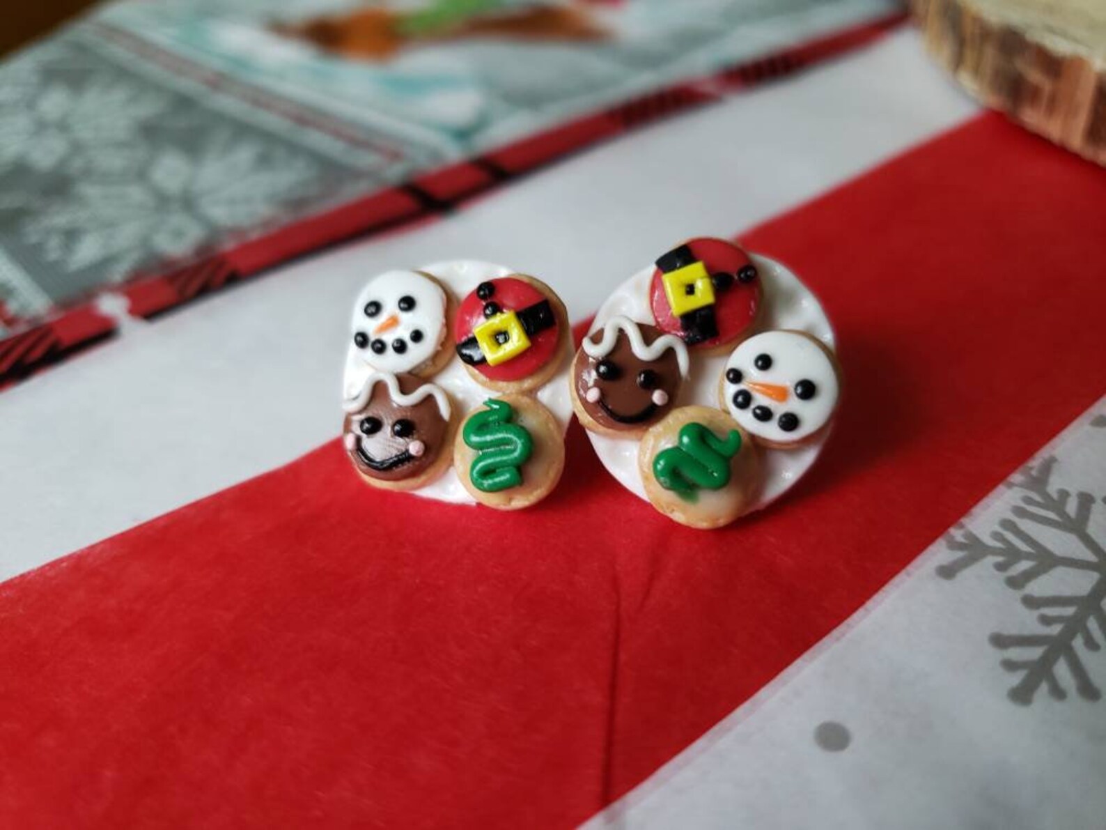 Miniature Christmas Cookie Plate For Santa Stud Earrings Etsy miniature-christmas-cookie-plate-for-santa-stud-earrings-etsy