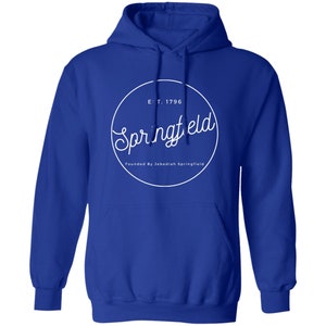 Springfield The Simpsons Pullover Hoodie| TV series| sitcom comedy gift ideas| homer| Bart Simpson| plus size| unisex| cartoon fans| funny