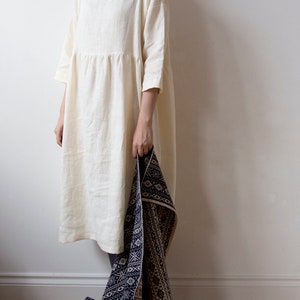 Vanilla Cream White Linen Dress Spring Summer Autumn Linen - Etsy