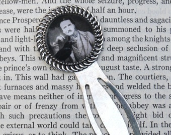 Edgar Allan Poe Clip Bookmark | The Raven | Goth Poetry Author | Gothic Literature | Horror | Book Lovers Gift | Bookworm Stocking Stuffer