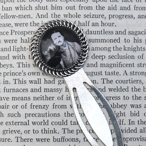 Edgar Allan Poe Clip Bookmark | The Raven | Goth Poetry Author | Gothic Literature | Horror | Book Lovers Gift | Bookworm Stocking Stuffer