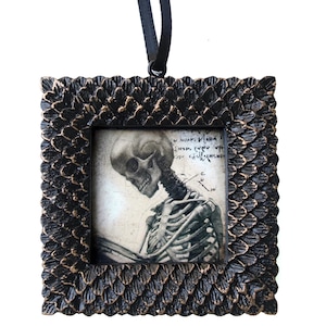 Skeleton Ornament | Gothic Christmas / Halloween Decor | Hexmas | Skull Decor | Goth Xmas Decoration | Creepy Holiday | Creepmas | Macabre