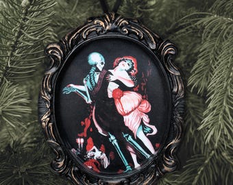 Large Danse Macabre Ornament, Gothic Christmas Decoration, Dance of Death, Hexmas Gift, Goth Xmas Décor, Creepy Holiday, Creepmas & Gothmas