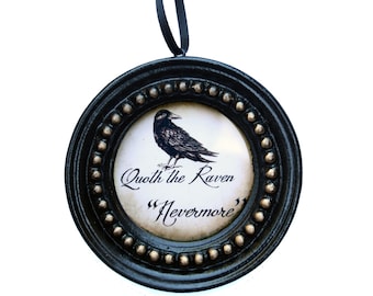 Gothic Ornament | Quoth the Raven | Christmas / Halloween | Edgar Allan Poe | Nevermore | Hexmas | Goth Xmas Decoration | Creepy Holiday