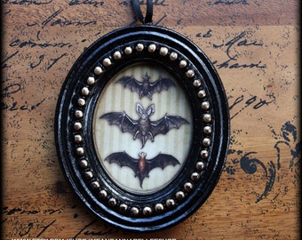 Victorian Bats Ornament | Gothic Christmas | Halloween Decoration | Hexmas | Xmas Decor | Creepy Holiday | Victorian Vampire | Gothmas