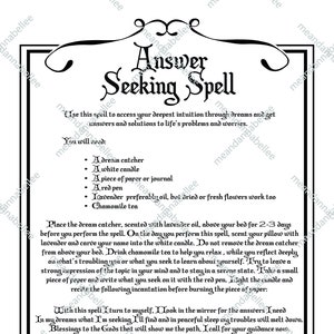 NUOVA risposta delle streghe in cerca di immagine dell'incantesimo / Clipart digitale / Download istantaneo / Halloween / Cena pagana / Tovaglioli di incantesimo Wiccan