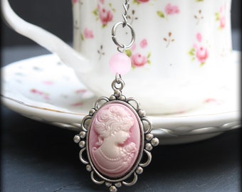 Blush Pink Victorian Cameo Tea Ball Infuser | Tea Accessory for Loose Leaf Tea | Pastel Goth | Bridal Shower | Party Favor | Spring Gift