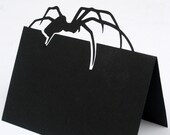 Place Card Template | Tented Spider Escort Card | Halloween Wedding | Arachnid Seating Card, Gothic Name Card | Cricut Silhouette Ready