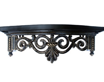 Victorian Gothic Wall Shelf | Large Baroque Floating Shelf | Vintage | Goth Home Decor | Ornate Shelf | Gallery Wall | Ornamental Ledge