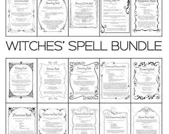 BUNDLE Witches&#39; Spell Images | GET 3 FREE... 15 for the price of 12 | Digital Clipart | Instant Download | Halloween | Wiccan | Pagan