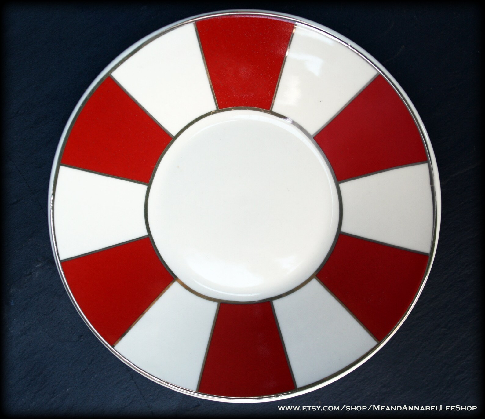 Red and White Stripe Gothic Espresso Cup Candle Cup & Saucer Etsy