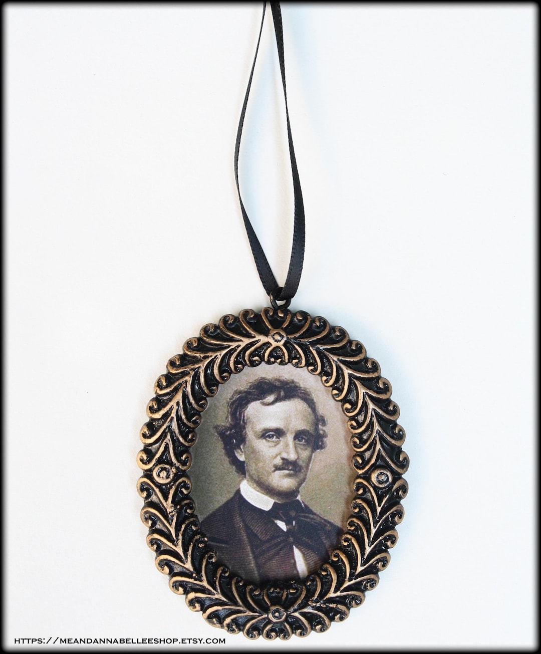 Edgar Allan Poe Ornament | Gothic Christmas / Halloween | Dark Academia ...