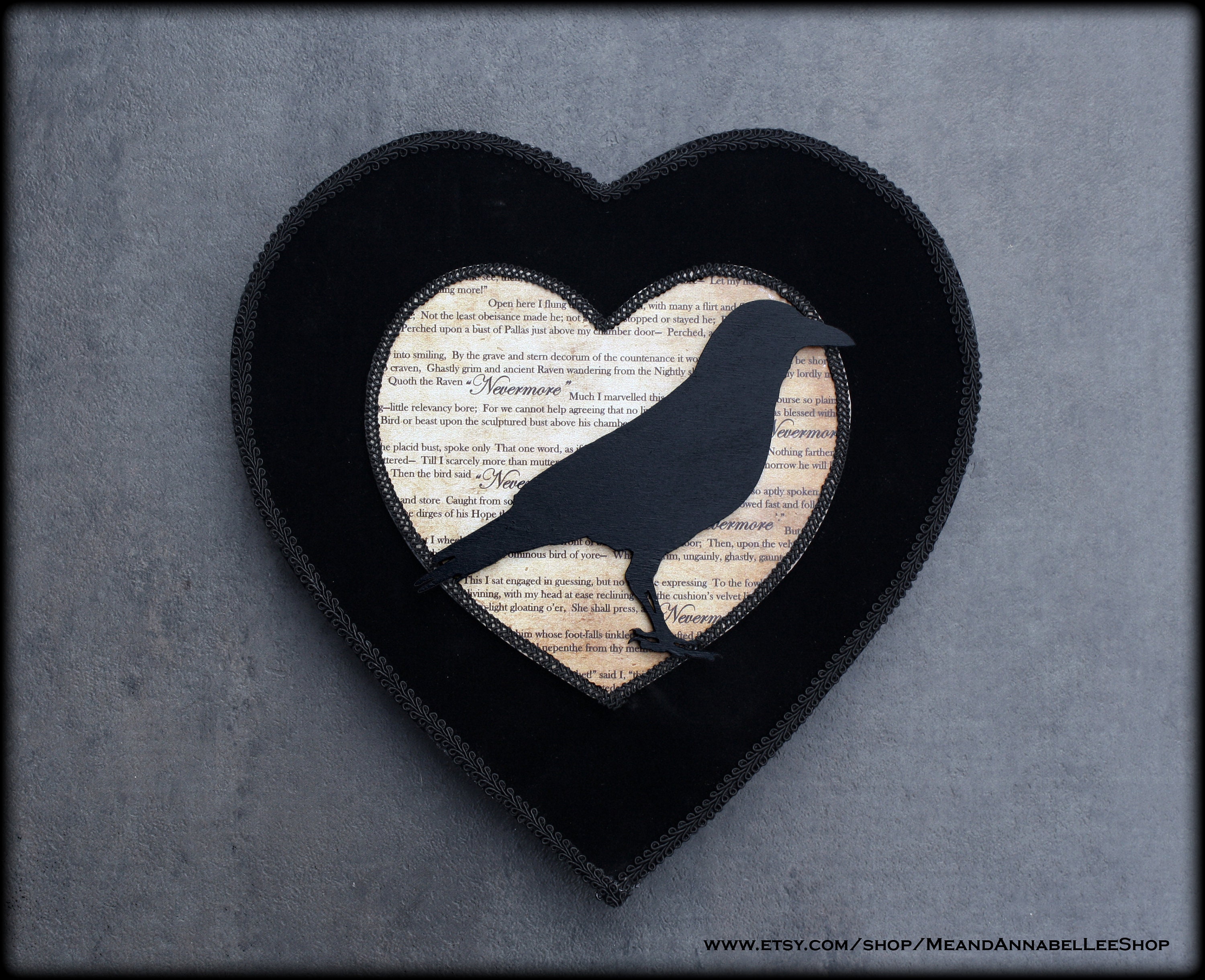 Heart Shaped Box | the Raven | Black Velvet Nevermore Gothic