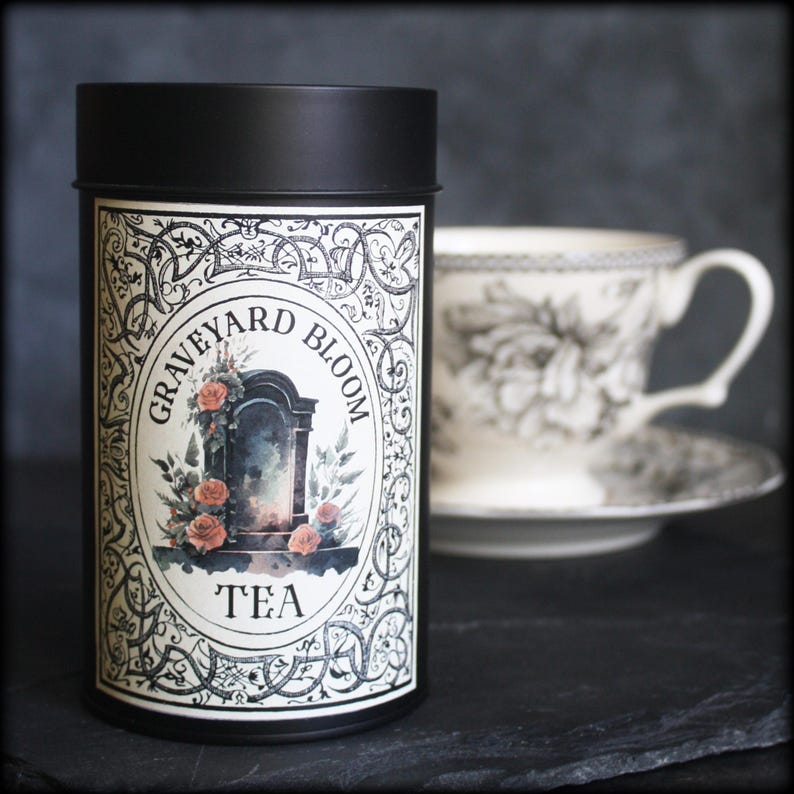 Gothic Tea Tin Label Image, Instant Download, Victorian Tea Canister ...