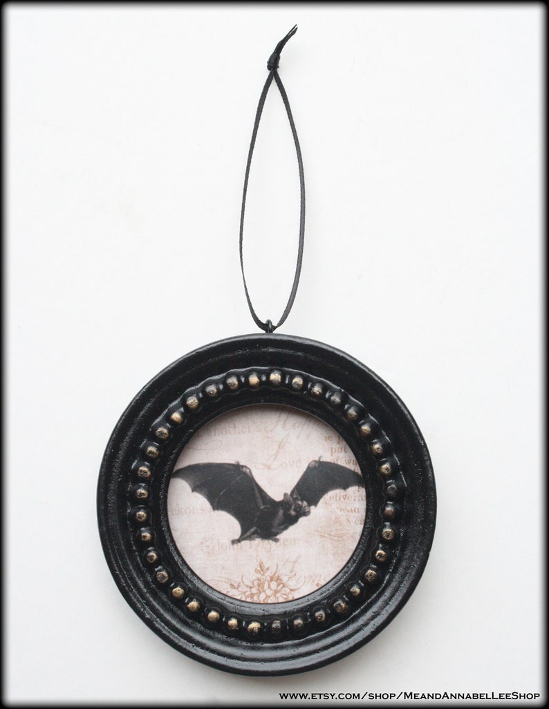 Gothic Christmas Ornament  Vampire Bat  Hexmas Curiosity  image 1
