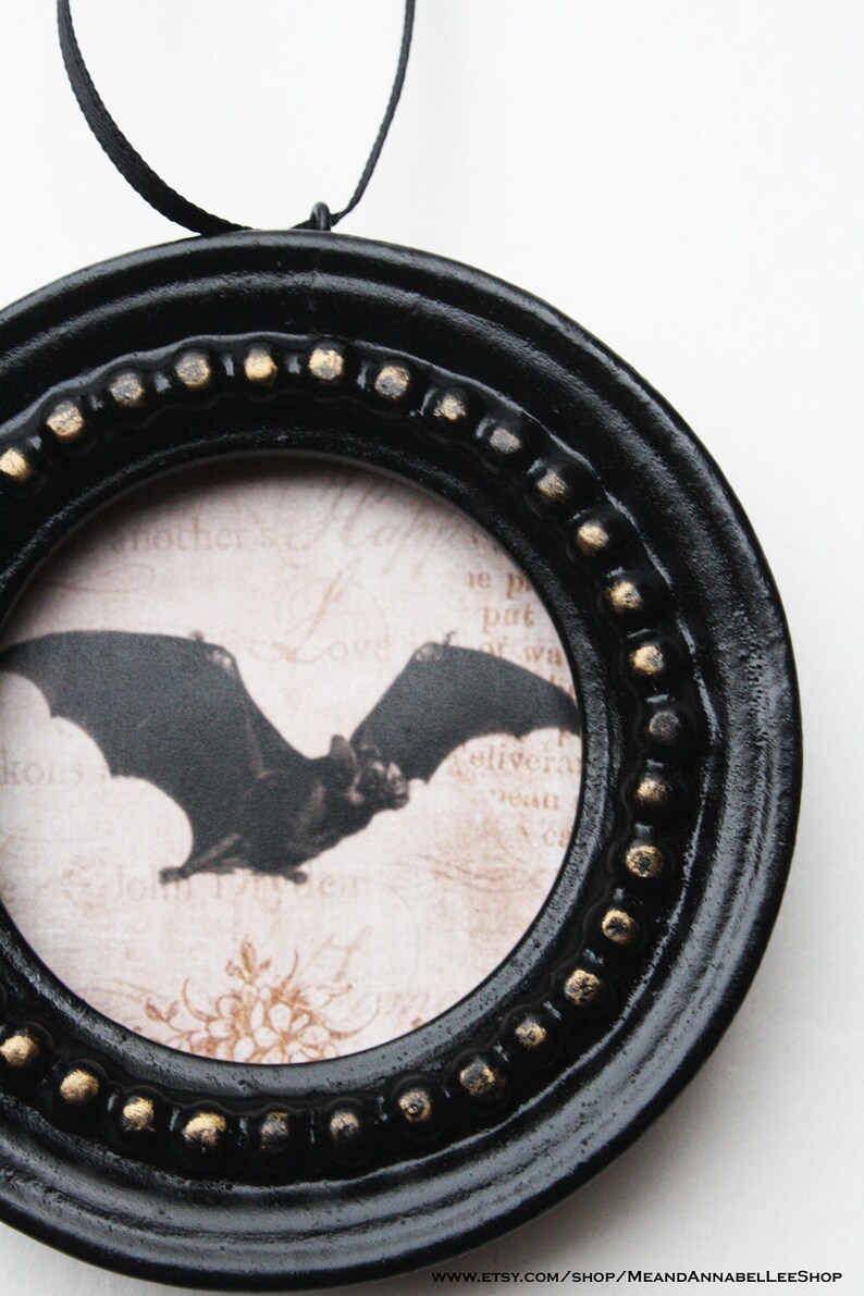 Gothic Christmas Ornament  Vampire Bat  Hexmas Curiosity  image 2