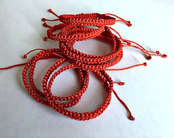 10 Red bracelets Red String Bracelet Red String Kabbalah Bracelet Buddhist bracelet yoga bracelet Red amulet braided bracelet