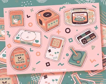 Retro Gaming Sticker Sheet