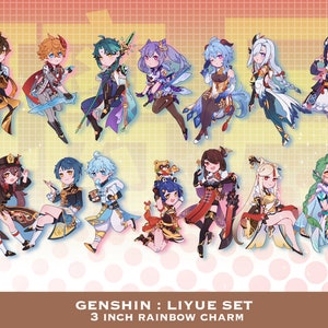 Liyue Anhänger+Sticker Set