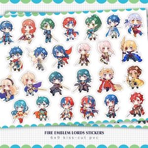 Feuille d'autocollants Fire Emblem Lords