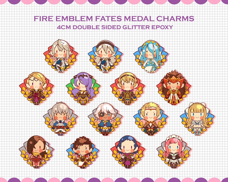 Fire Emblem Fates Medal Set Etsy