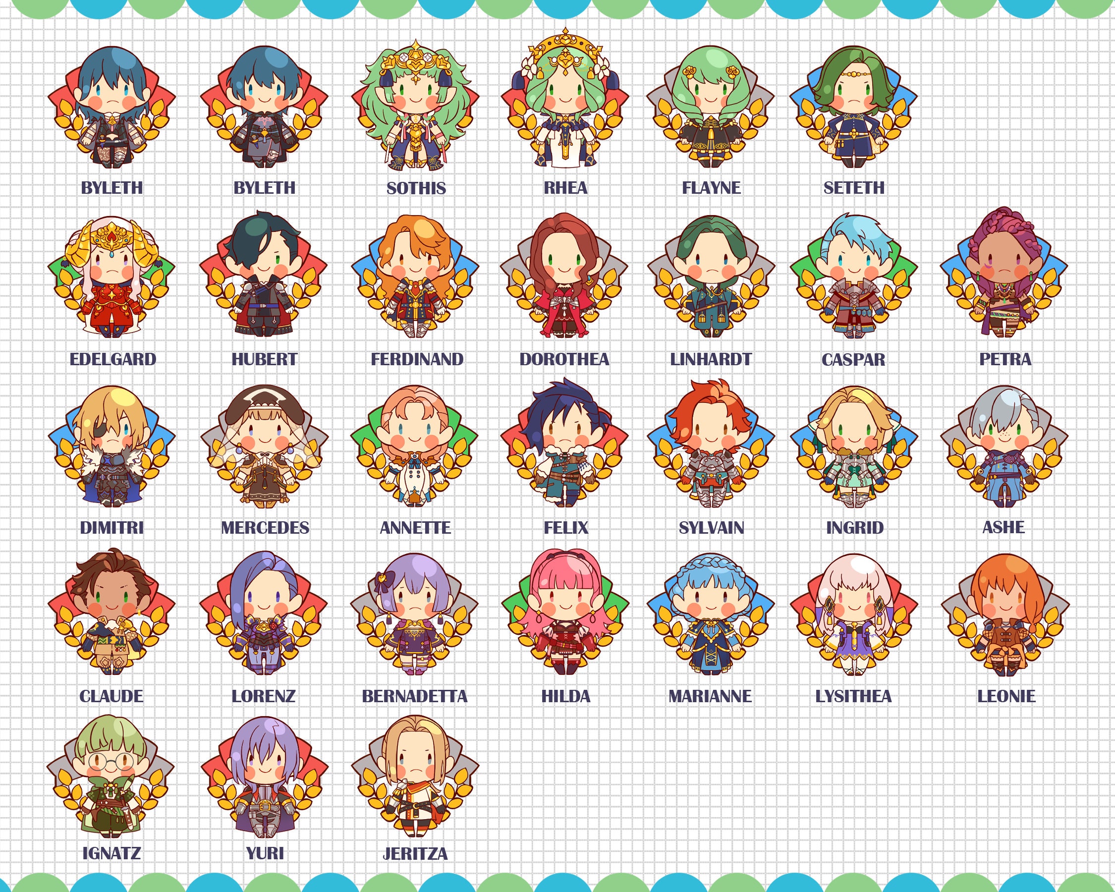 Fire Emblem Three Houses Medal Charms — fishnbacon