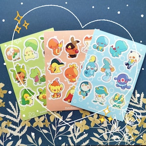 Pokman Starters Stickers