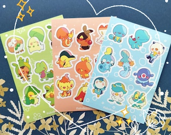 Pokman Starters Stickers