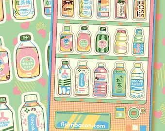 Japanese Vending Machine Sticker Sheet
