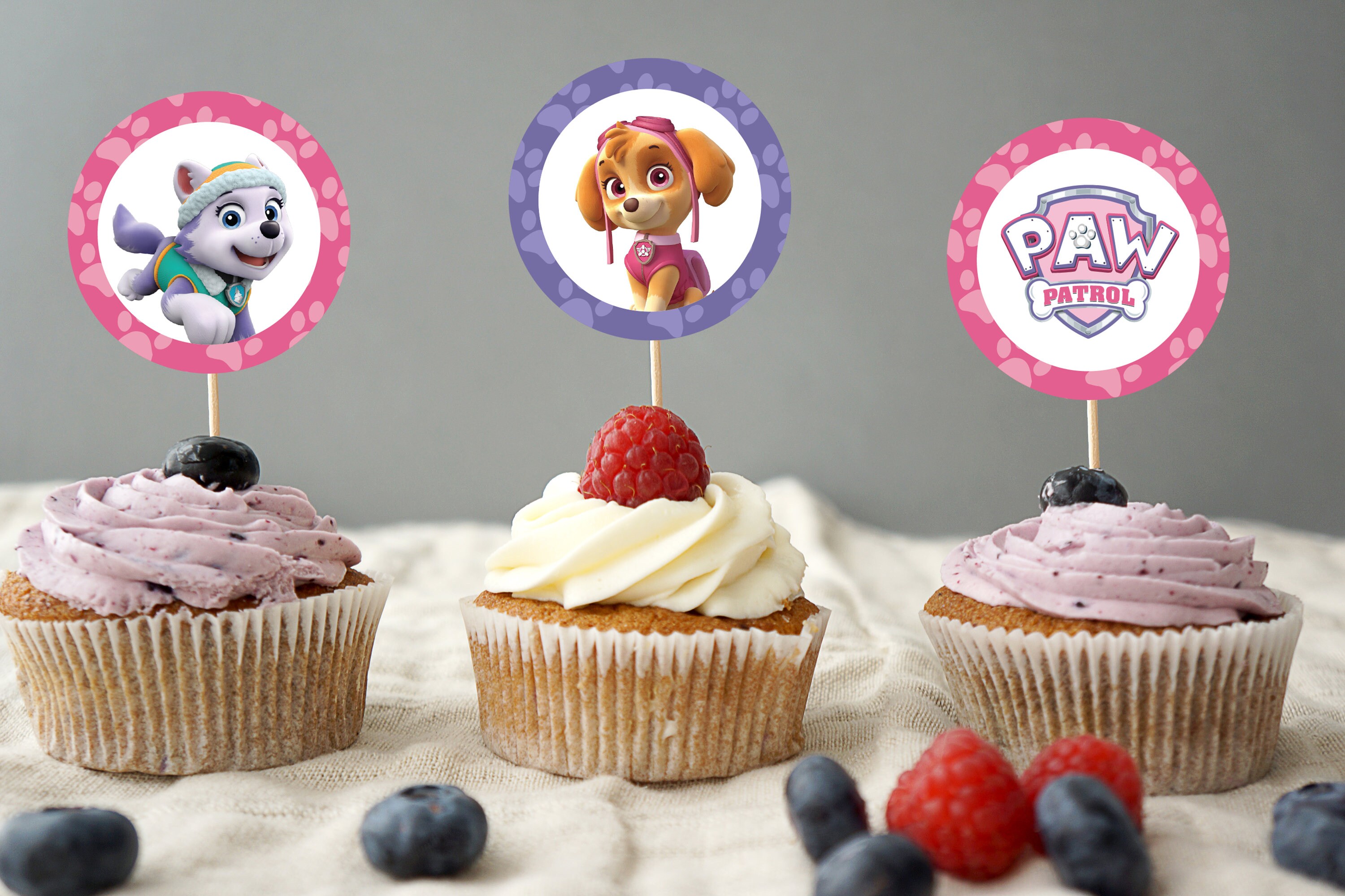 Printable Cupcake Topper Birthday Party Paw Patrol | Etsy