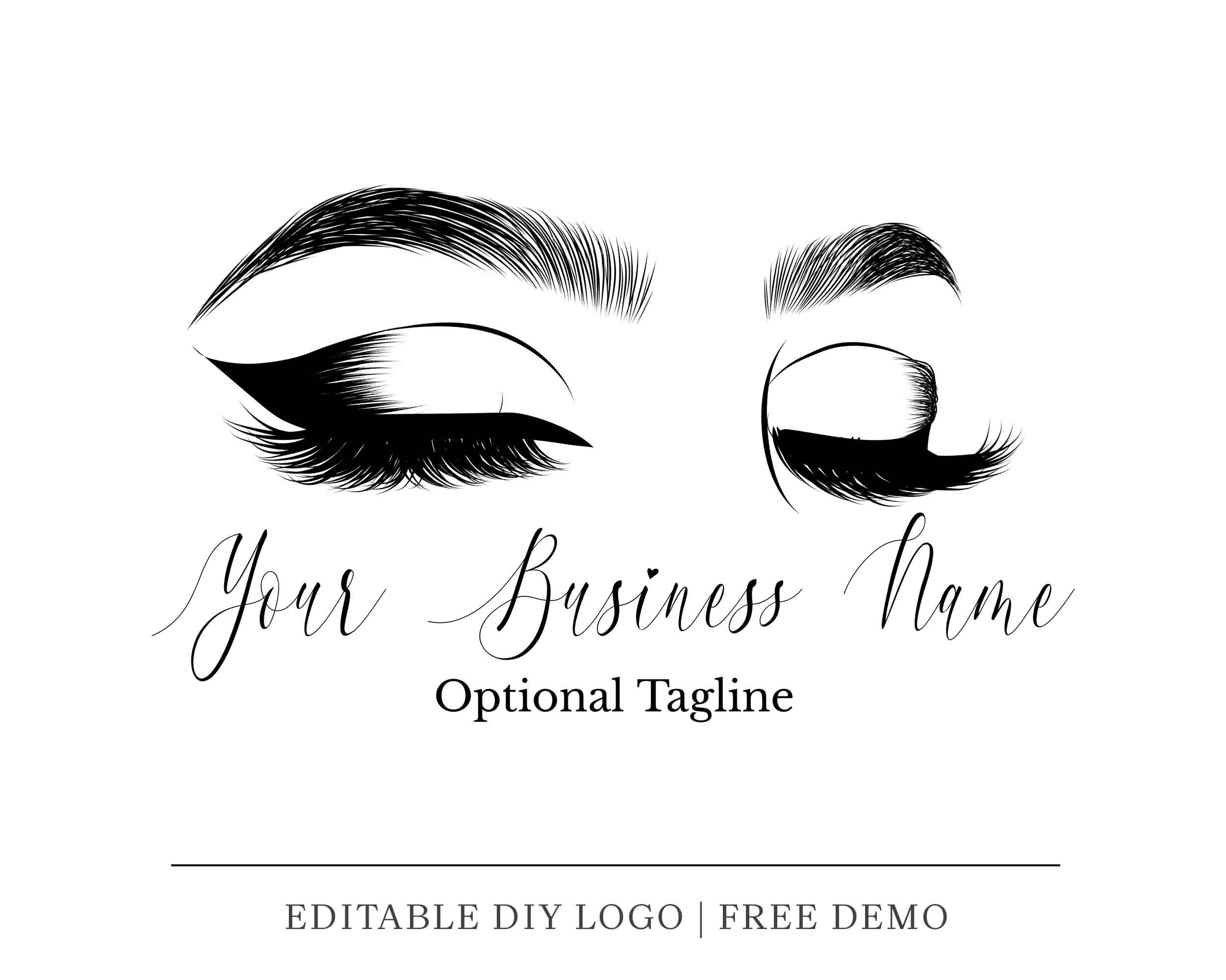 Lash Logo Design Eyelash Logo Design Logo Template Beauty - Etsy