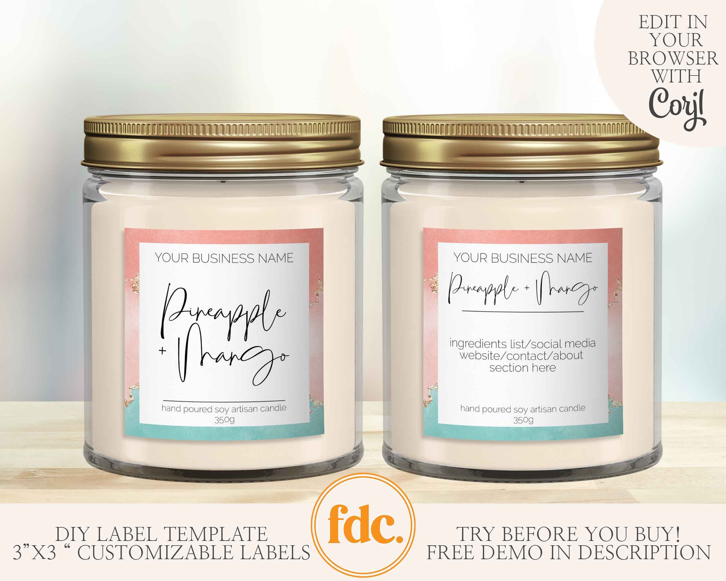 Candle Label Template Candle Label Printable Candle Label Etsy Candle Label Template Candle Label Printable Candle Label Etsy