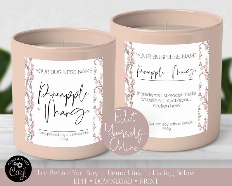 candle label template candle label printable candle label