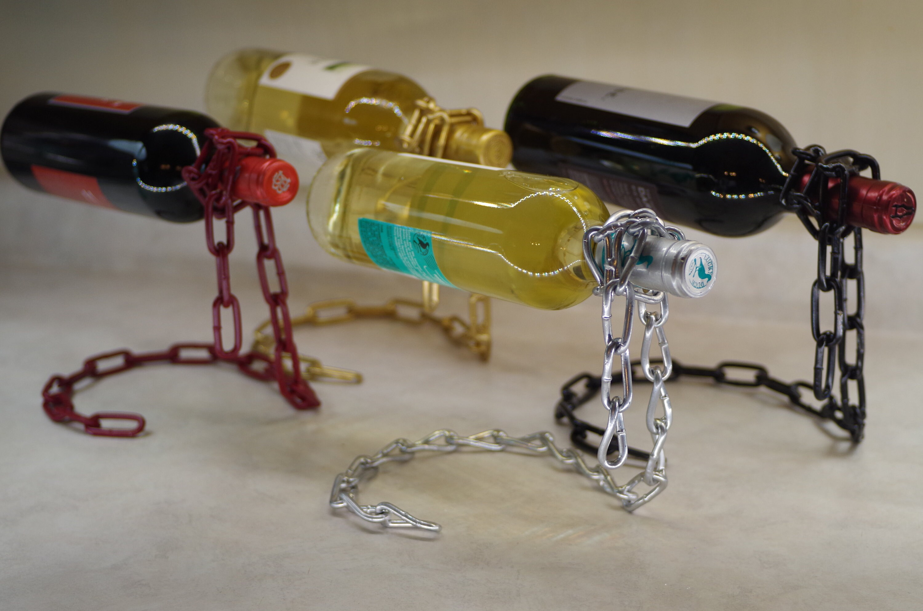Twisted Wine Chain Bottle Holder Etsy