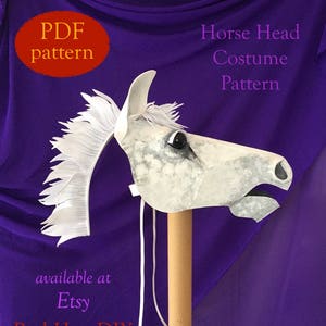 Patrón de disfraz (máscara) de cabeza de caballo