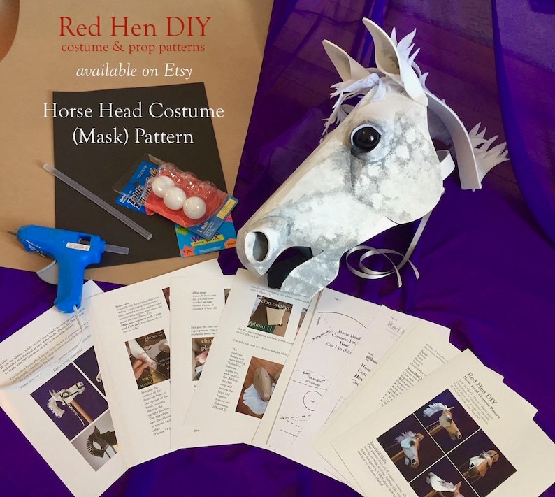 Horse Head Costume Mask Pattern Etsy