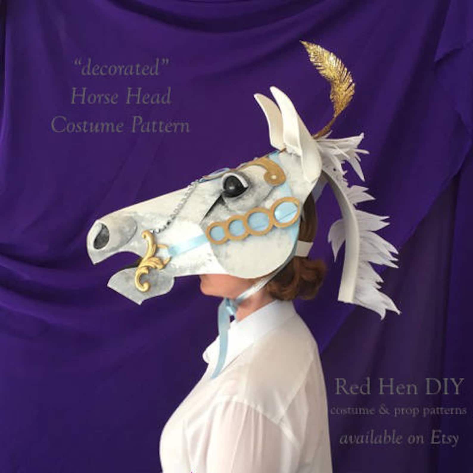 Horse Head Costume Mask Pattern Etsy