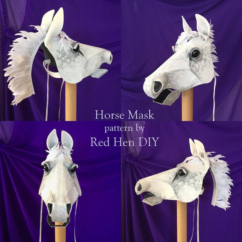 Horse Head Costume Mask Pattern Etsy