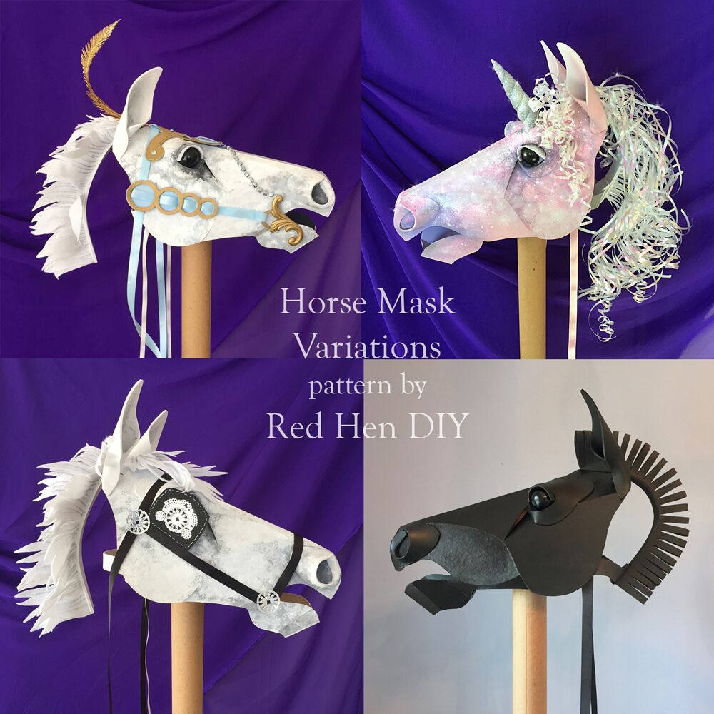 Horse Head Costume Mask Pattern Etsy