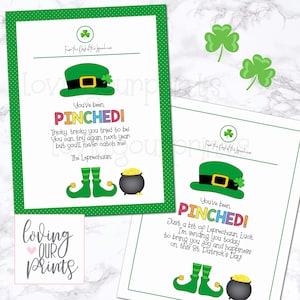 Koboldfalle Nachricht, St. Patricks Tag zum ausdrucken, Kobold Nachricht für Kinder, Sie wurden eingeklemmt, Kobold Brief, St Pattys Day